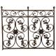 Clôture de Jardin Grille Barrière Garde Corps intérieur Extérieur Métal et Fonte Marron 4x81,5x100cm