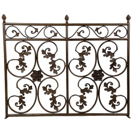 Clôture de Jardin Grille Barrière Garde Corps intérieur Extérieur Métal et Fonte Marron 4x81,5x100cm