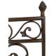 Clôture de Jardin Grille Barrière Garde Corps intérieur Extérieur Métal et Fonte Marron 4x81,5x148cm