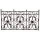 Clôture de Jardin Grille Barrière Garde Corps intérieur Extérieur Métal et Fonte Marron 4x81,5x148cm