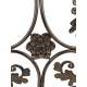 Clôture de Jardin Grille Barrière Garde Corps intérieur Extérieur Métal et Fonte Marron 4x81,5x100cm