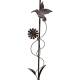 Pluviomètre à Piquer Tuteur Plante Décoration de Jardin Motif Colibri en Fer Patiné et Tube en Verre 6,5x15,5x107cm