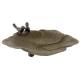 Bain d'Oiseau Mangeoire à Oiseaux Grainetier Abreuvoir Baignoire en Métal Marron 7x24,5x24,5cm