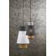 Suspension Singapour S Market Set Luminaire Moderne en Cannage Naturel et Lin Lavé Couleur Anthracite et Blanc 30x30x199,5cm
