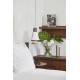 Suspension Singapour XS Market Set Luminaire Moderne en Cannage Naturel et Lin Lavé Couleur Blanc et Anthracite 22x22x186cm