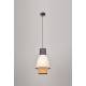 Suspension Singapour XS Market Set Luminaire Moderne en Cannage Naturel et Lin Lavé Couleur Blanc et Anthracite 22x22x186cm
