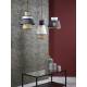 Suspension Singapour XM Market Set Luminaire Moderne en Cannage Naturel et Lin Lavé Couleur Blanc et Anthracite 30x30x173cm