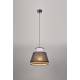 Suspension Singapour XM Market Set Luminaire Moderne en Cannage Naturel et Lin Lavé Couleur Blanc et Anthracite 30x30x173cm