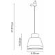 Suspension Singapour XM Market Set Luminaire Moderne en Cannage Naturel et Lin Lavé Couleur Gris Clair et Nude 30x30x173cm