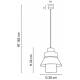 Suspension Singapour XML Market Set Luminaire Moderne en Cannage Naturel et Lin Lavé Couleur Amande et Anthracite 30x30x182cm
