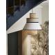 Suspension Singapour ML Market Set Luminaire Moderne en Cannage Naturel et Lin Lavé Couleur Gris Clair et Nude 42x42x194cm