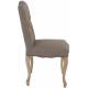 Chaise L'Arlésienne Signature Assise de Table de Charme Siège en Chêne Naturel et Tissu Couleur Taupe 52x64x100cm