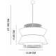 Suspension Singapour XL Market Set Luminaire Moderne en Cannage Naturel et Lin Lavé Couleur Nude et Gris Clair 58x58x180cm