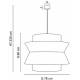 Suspension Singapour XXL Market Set Luminaire Moderne Cannage Naturel et Lin Lavé Couleur Gris Clair et Anthracite 78x78x330cm