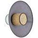 Applique Singapour Market Set Luminaire Moderne en Cannage Naturel et Lin Lavé Couleur Amande et Anthracite 40x40x40cm