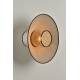 Applique Singapour Market Set Luminaire Moderne en Cannage Naturel et Lin Lavé Couleur Nude et Gris Clair 40x40x40cm