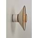 Applique Singapour Market Set Luminaire Moderne en Cannage Naturel et Lin Lavé Couleur Nude et Gris Clair 40x40x40cm