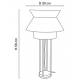 Lampe Singapour Market Set Luminaire Moderne en Métal Noir Cannage Naturel et Lin Lavé Couleur Nude et Gris Clair 30x30x56cm