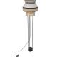 Lampadaire Singapour Market Set Luminaire Moderne Métal Noir Cannage Naturel et Lin Lavé Couleur Nude et Gris Clair 40x40x158cm