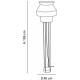 Lampadaire Singapour Market Set Luminaire Moderne Métal Noir Cannage Naturel et Lin Lavé Multicolore 40x40x158cm