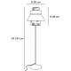 Lampadaire Extérieur Singapour Market Set Luminaire Métal Noir Cannage Naturel et Textile Couleur Sable et Algues 55x55x187cm