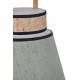 Lampe Portative Extérieur Singapour Market Set en Polypropylène Textile et Bois Couleur Algue Blanc et Noir 21,5x21,5x32,5cm