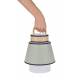 Lampe Portative Extérieur Singapour Market Set en Polypropylène Textile et Bois Couleur Algue Blanc et Noir 21,5x21,5x32,5cm