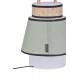 Lampe Portative Extérieur Singapour Market Set en Polypropylène Textile et Bois Couleur Algue Blanc et Noir 21,5x21,5x32,5cm