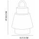 Lampe Portative Extérieur Singapour Market Set en Polypropylène Textile et Bois Couleur Algue Blanc et Noir 21,5x21,5x32,5cm