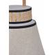 Lampe Portative Extérieur Singapour Market Set en Polypropylène Textile et Bois Couleur Sable Blanc et Noir 21,5x21,5x32,5cm