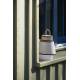 Lampe Portative Extérieur Singapour Market Set en Polypropylène Textile et Bois Couleur Sable Blanc et Noir 21,5x21,5x32,5cm