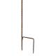 Eolienne Moulin à Vent Double Hélices Mobile Décoration de Jardin en Acier Brut Oxydé 48x52x216cm