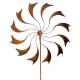 Eolienne Moulin à Vent Mobile Décoration de Jardin en Acier Brut Oxydé 50x50x208cm