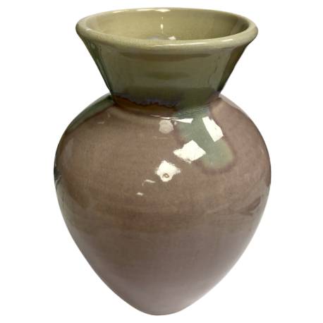 Vase Céramique Rosé Amphore Décoration à Poser Pot de Fleurs 11x12x17xm