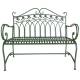 Banc 2 Places Hortense Banquette de Jardin Fauteuil 2 Personnes en Métal Patiné Vert 48x97,5x113cm