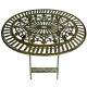 Salon de Jardin Margot Salon de Thé Bistrot 1 Table 2 Chaises Pliables en Fonte Vert