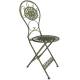 Salon de Jardin Margot Salon de Thé Bistrot 1 Table 2 Chaises Pliables en Fonte Vert