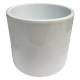 Lot 2 Vases et Support Porte-Plantes Deux Niveaux en Métal Vert d'Eau et Céramique Blanche 20,5x20,5x25cm