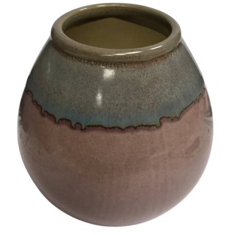 Vase Céramique Rose Poudré Amphore Décoration à Poser Pot de Fleurs 10,5x10,5x10,5