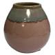 Vase Céramique Rose Poudré Amphore Décoration à Poser Pot de Fleurs 10,5x10,5x10,5