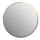 Miroir Rond Glace à Poser Décoration Murale en Métal Couleur Laitonnée 0,2x27x27cm
