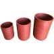 Lot de 3 Jardinières Bac à Plantation Pot de Fleurs Cache-Pot en Résine Rouge Motif Vagues 3 Tailles
