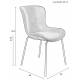 Lot de 2 Chaises Junzo Woody Assises de Table Modernes Duo de Sièges en Métal Noir et Velours Gris 48x56x81,5cm