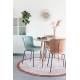 Lot de 2 Chaises Junzo Woody Assises de Table Modernes Duo de Sièges en Métal Noir et Velours Vert Clair 48x56x81,5cm