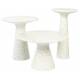 Table Ronde Victoria Recyclé Zuiver Guéridon Moderne Table d'Appoint en Résine Multicolore 40x40x45cm
