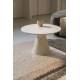 Table Ronde Victoria Recyclé Zuiver Guéridon Moderne Table d'Appoint en Résine Multicolore 32x50x50cm