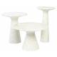 Table Ronde Victoria Recyclé Zuiver Guéridon Moderne Table d'Appoint en Résine Multicolore 32x50x50cm