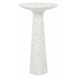 Table Ronde Victoria Recyclé Zuiver Guéridon Moderne Table d'Appoint en Résine Multicolore 30x30x56cm
