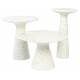 Table Ronde Victoria Recyclé Zuiver Guéridon Moderne Table d'Appoint en Résine Multicolore 30x30x56cm