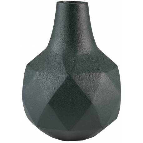 Vase Bloom Zuiver Décoration à Poser Moderne Soliflore Design en Aluminium Couleur Verte 11x11x16cm